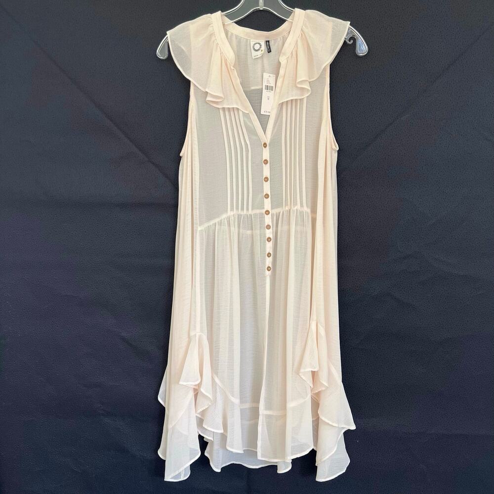 Anthropologie AKemi + Kin women’s ruffle edge chiffon mini dress